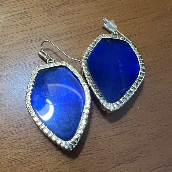 • Kendra Scott • Iridescent Cobalt Corley Earrings - Picture 4 of 5